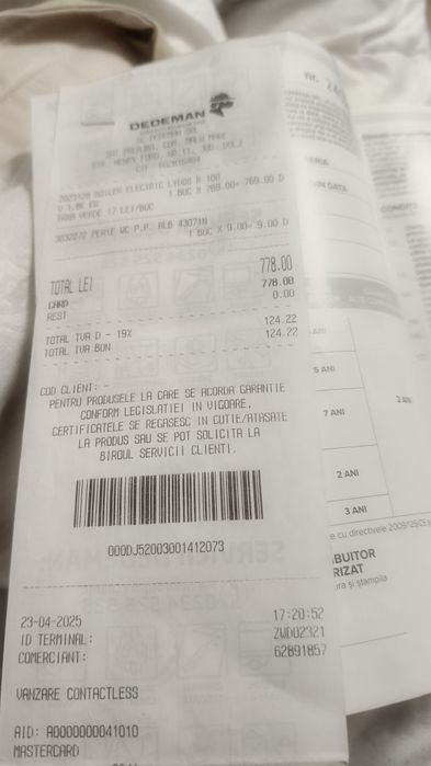 Ariston boiler electric cu factura