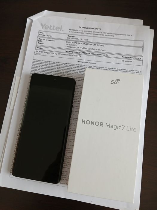 Honor Magic 7 lite - като нов, без забележки