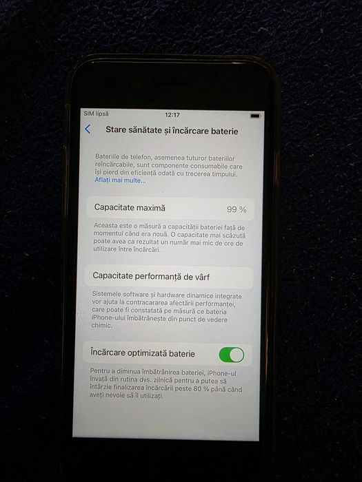 Vand telefon iphone se 2022 64GB 99%