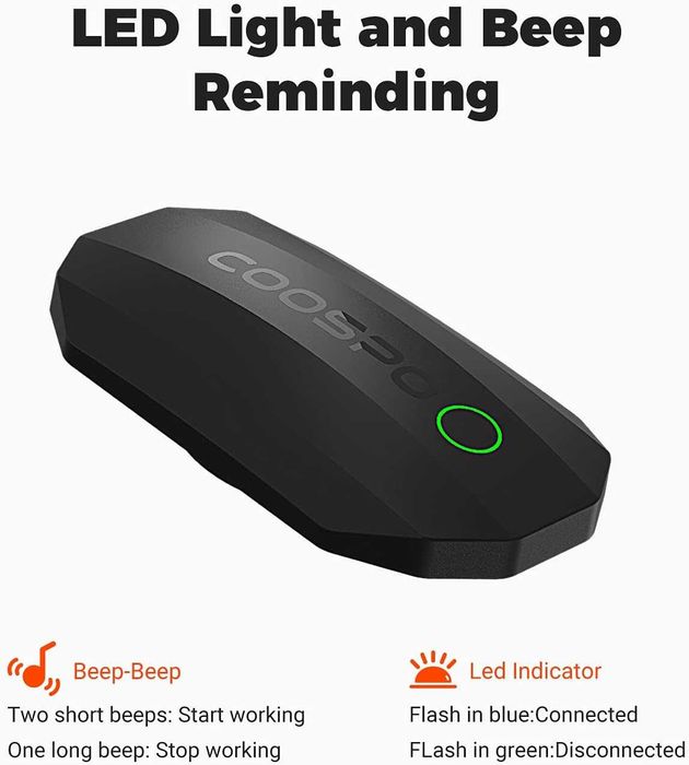 COOSPO Bluetooth пулсомер с колан за гърди