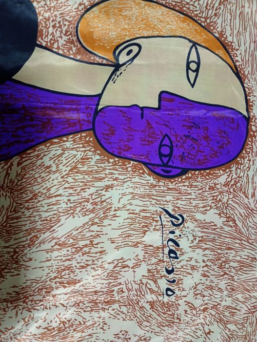 Eșarfă matase sau obiect de colecție after Picasso 89 cm o