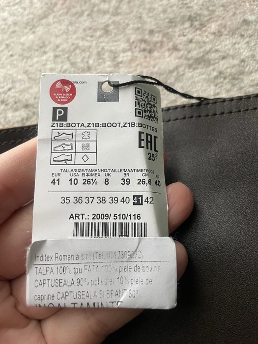 Cizme Zara,noi piele 41