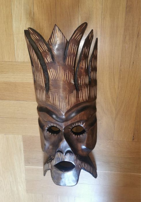 Маска африканска лице глава декор за стена етно арт трайбъл изкуство