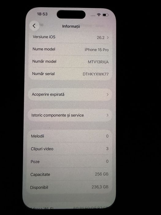 Iphone 15 PRO Titanium Black 256gb
