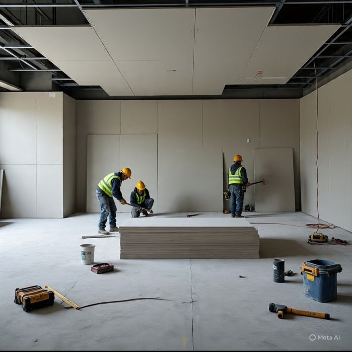 Гипсокартон -стены потолки.