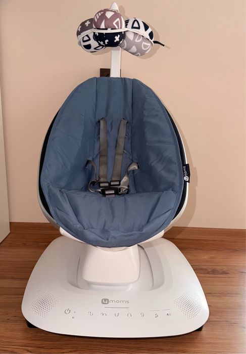 Електрическа бебешка люлка mamaRoo 5.0 Slate Blue, синьо-сива