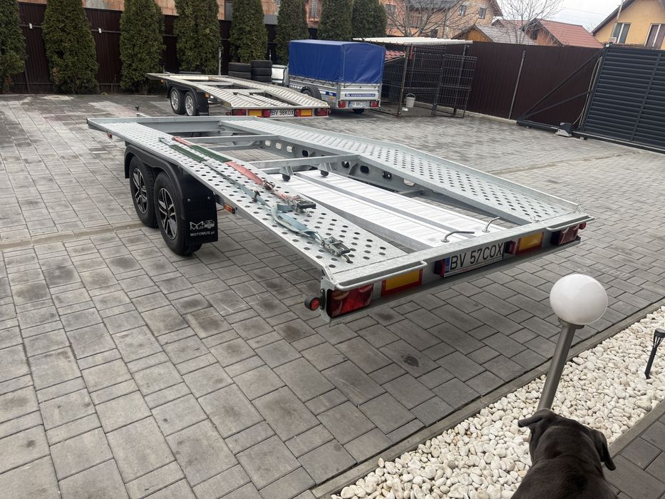 Remorca/Trailer/Platforma Gala 4,5M Noua Jante Aliaj Rampe Aluminiu