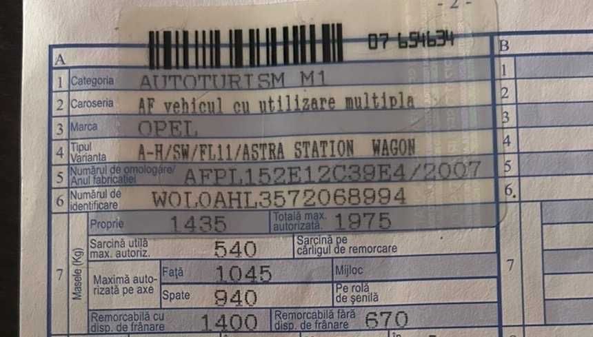 Vand Opel Astra H Vagon