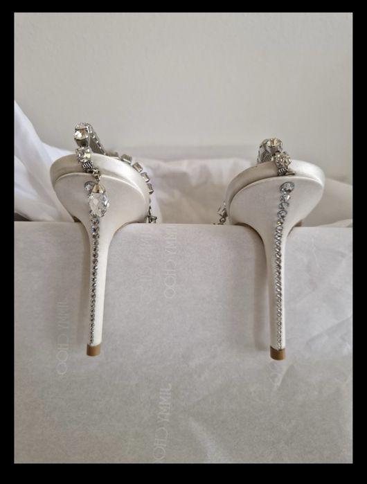 Jimmy Choo Saeda 85 Sandale Noi Originale