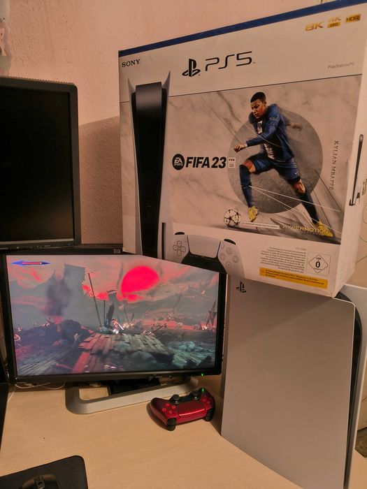 1г. ГАРАНЦИЯ ! PS5 PlayStation 5 Плейстейшън Диск Disk 825GB SSD DualSense Джойстик Контролер Sony конзола игра гейминг симулатор игра станция disc