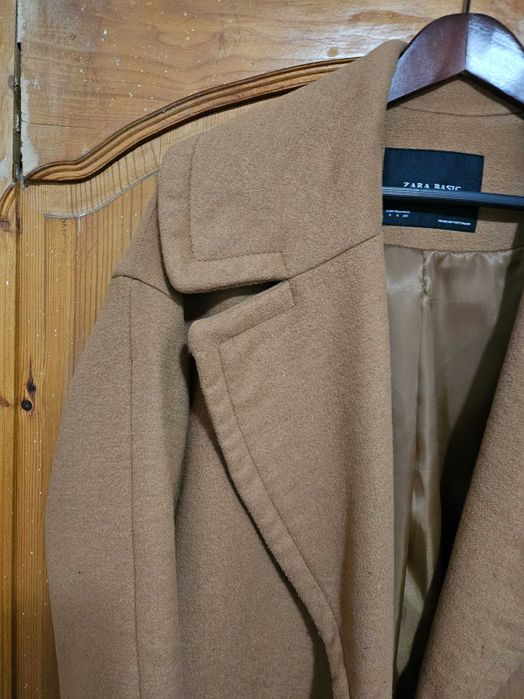 палто ZARA цвят светло кафяв
