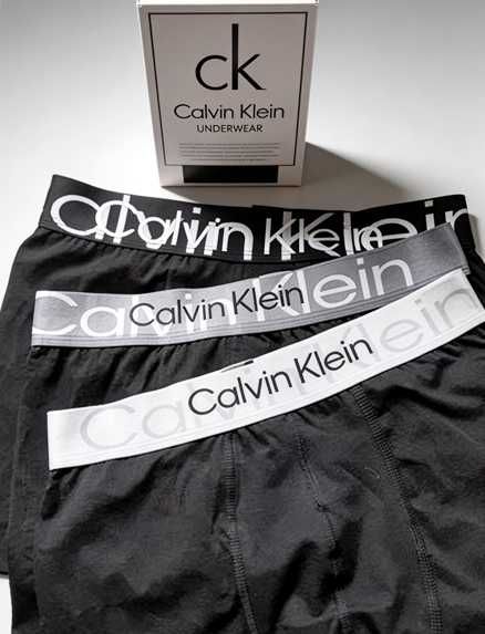 Boxeri Calvin Klein , 3 perechi , 95% bumbac, masuri M, L, XL