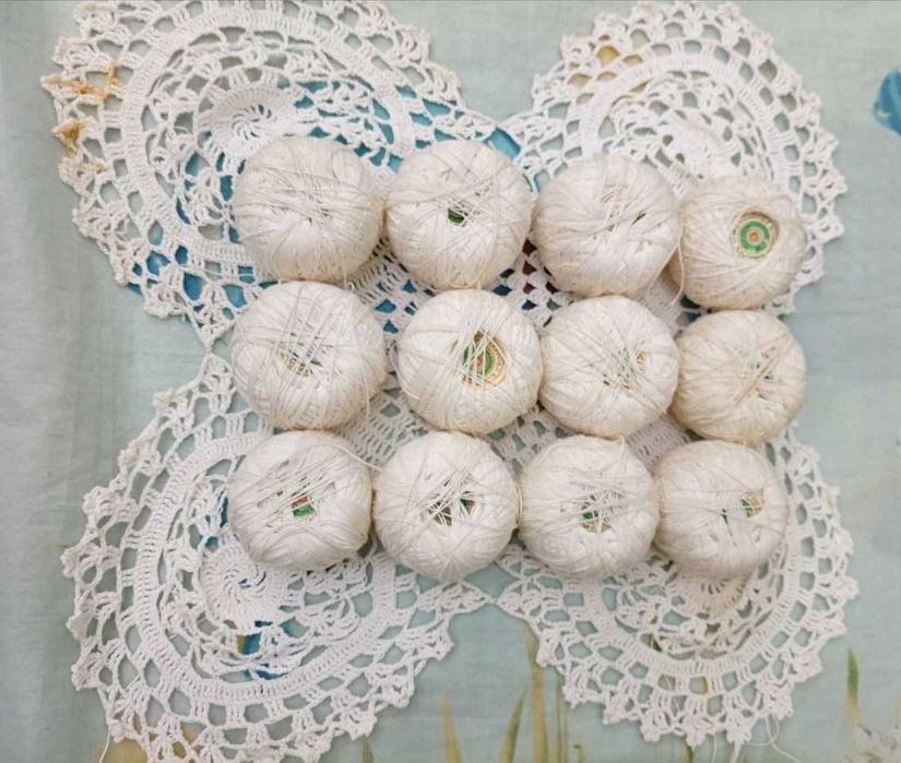 Нитки х/б вязальные Ромашка и Пингвин