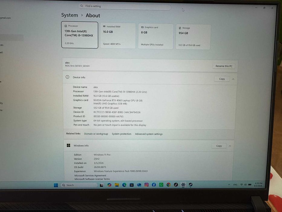 Laptop Gaming ASUS ROG Strix G16 G614JV-N4120