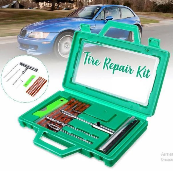 Комплект Инструменти и Фитили за поправка на спукани гуми А-148