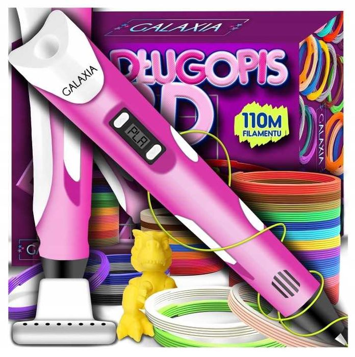 3D писалка за деца химикалка с 110м PLA Пълнители  3D Pen с LCD Дисплей