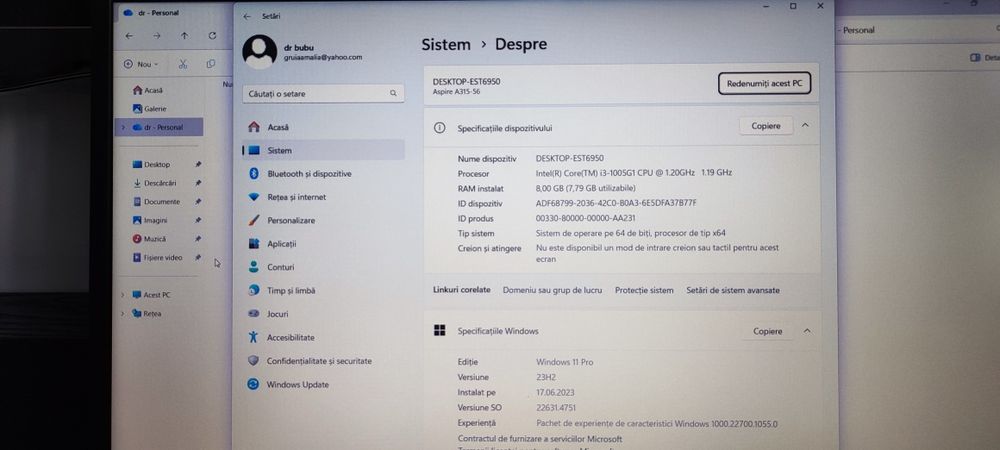 Vand Laptop Acer Aspire 3.  I3

Intel Core i3 10th Gen
8GB RAM DDR4
SS