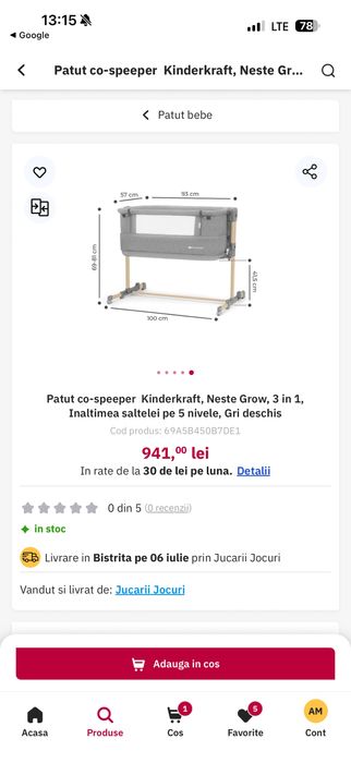 Patut co-sleeper Kinderkraft