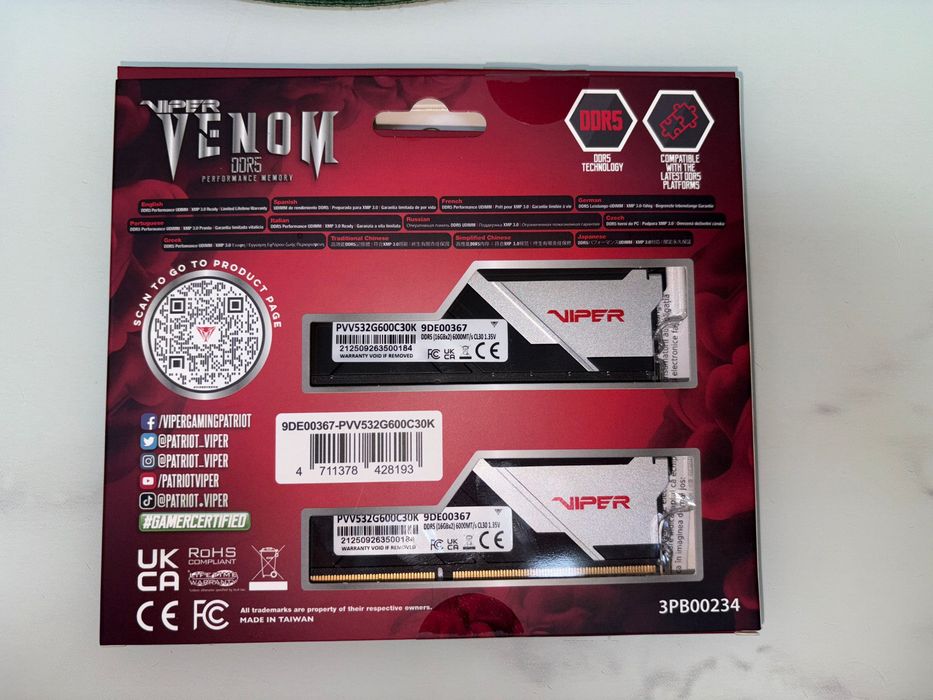 RAM DDR5 Memorie Patriot Viper Venom 32GB DDR5 6000MHz CL30