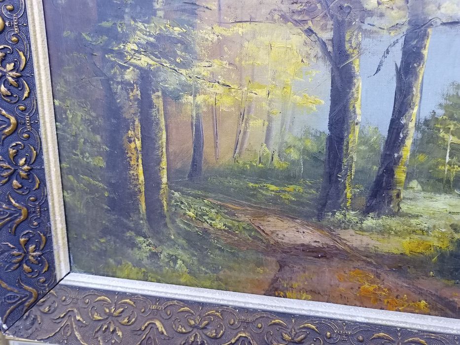 Стара немска картина - Масло върху платно (63х83 см)