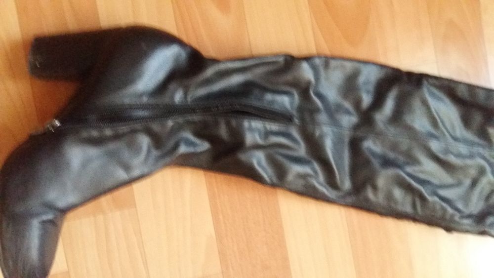 Cапоги ботфорты на каблуке