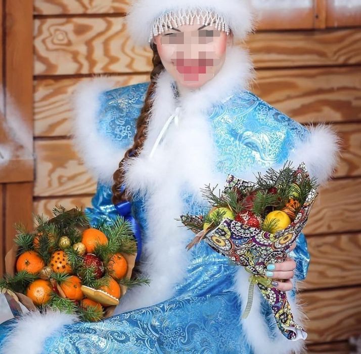 Костюм Снегурочки 46 размер новый