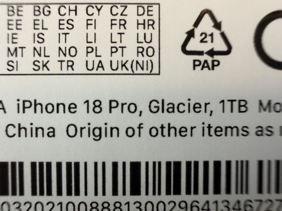 IPHONE 18 PRO 1TB Неразпечатан