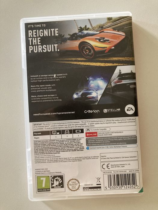 Need for speed Nintendo Switch
