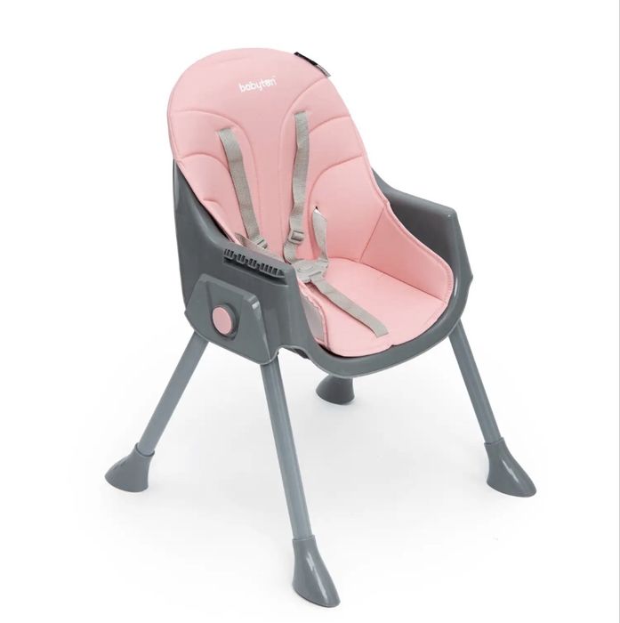 Стульчик для кормление розовый