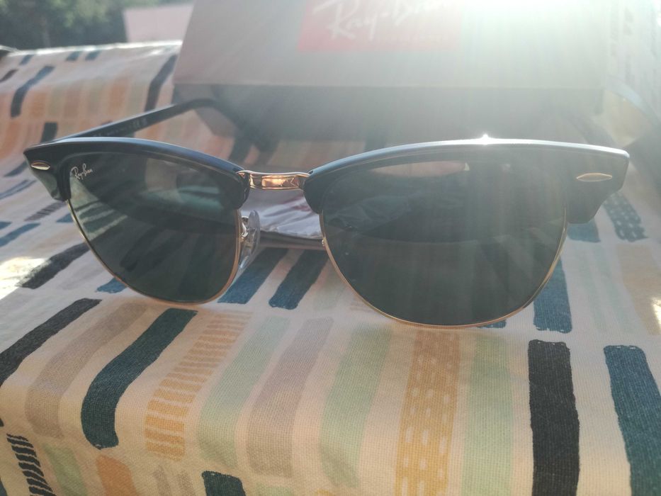 Ochelari de soare unisex Clubmaster Ray-Ban RB3016 W0365 Marime M 51mm