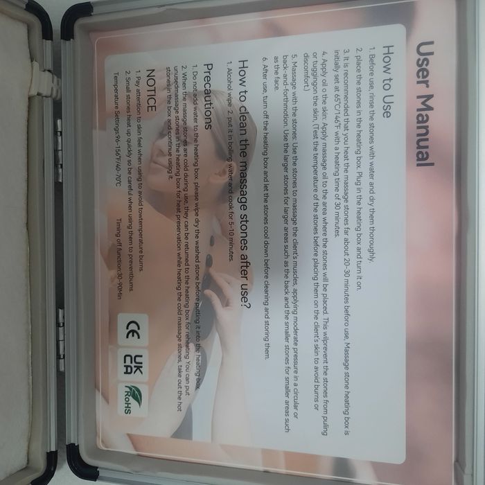 Set  complet pentru masaj cu pietre calde cu incalzitor (în stare foarte buna)