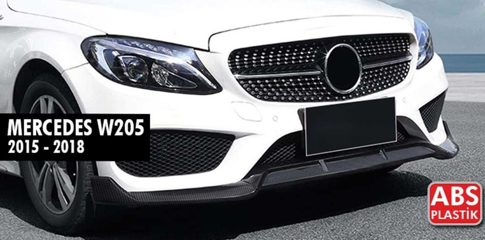 Брабус преден лип спойлер за мерцедес в205 амг / mercedes w205 amg lip spoiler brabus / добавка за предна броня / нож