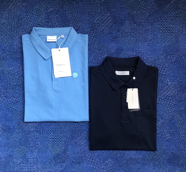 Bugatti / KnowledgeCotton Apparel ОРИГИНАЛНИ мъжки поло тениски М/L