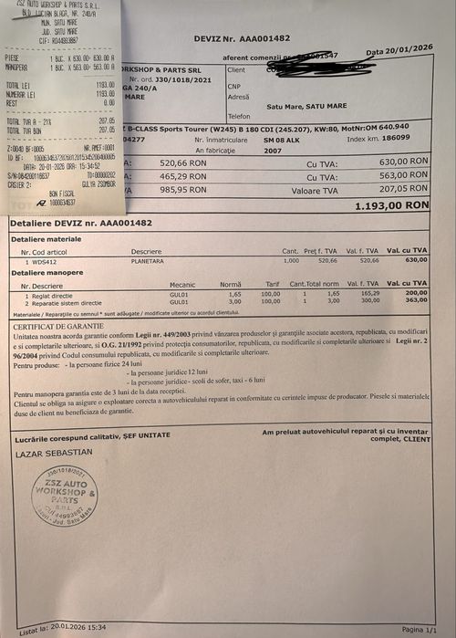 Mercedes b class automat Android auto/Apple carplay