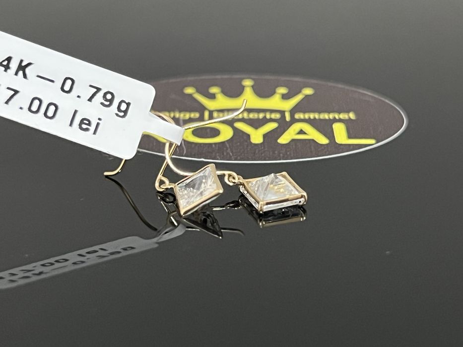 Bijuteria Royal CB : Cercei dama aur 14K   0,79 grame