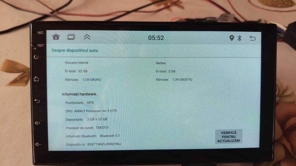 Navigație Auto Android - 2GB RAM / 32GB ROM - Ecran Touchscreen