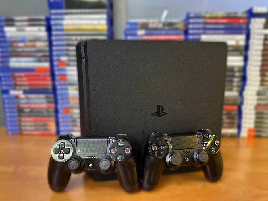 PlayStation 4 Slim 1Tb 2 Геймпада ~400 Игр RDR 2 UFc Gta 5 Sonic и др