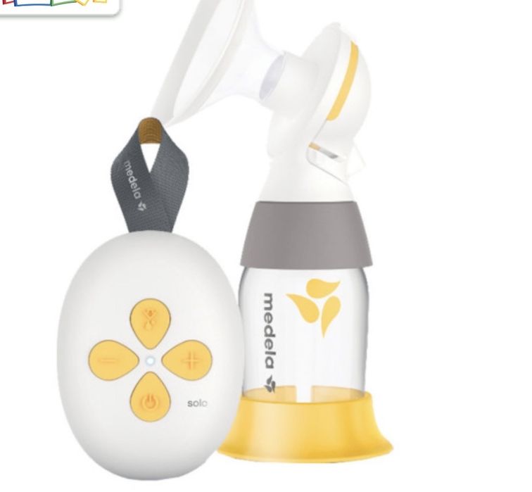 MEDELA Единична двуфазна електрическа помпа за кърма Solo+ 1бр. шише и 1бр. фуния