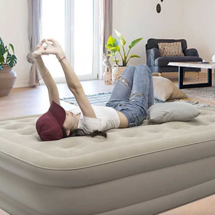 Кровать надувной с автомат насосам-190х100х40 см Доставка бесплатно