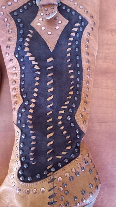 Cizme ciocate  dama din piele  Nana