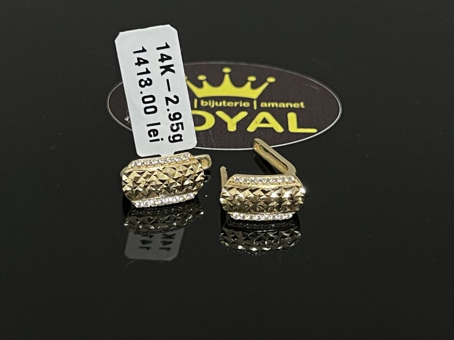 Bijuteria Royal CB : Cercei dama aur 14k 585  2,95 gr