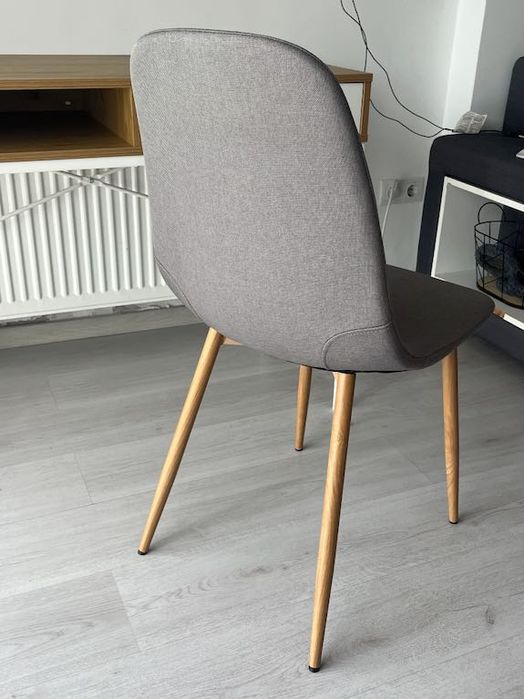 Scaun dining/birou JYSK JONSTRUP gri, lemn stejar, modern, confortabil