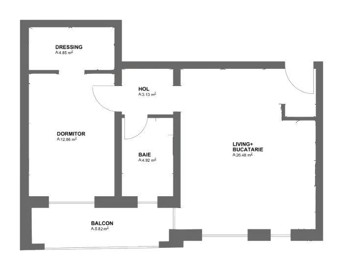 Apartament nou 2 camere cu dressing | Etaj 1 | Mehala | Comision 0%