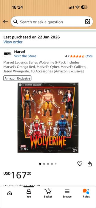 Set Marvel Legends X-Men Wolverine