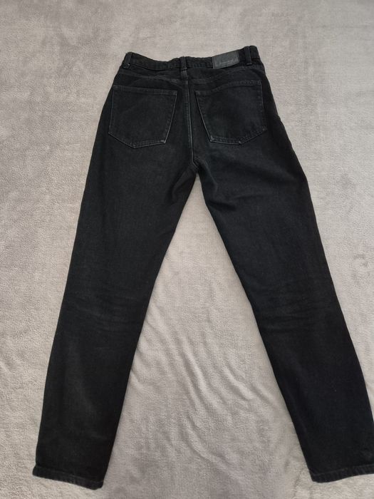 Blugi negri dama Bershka markme 36 mom fit