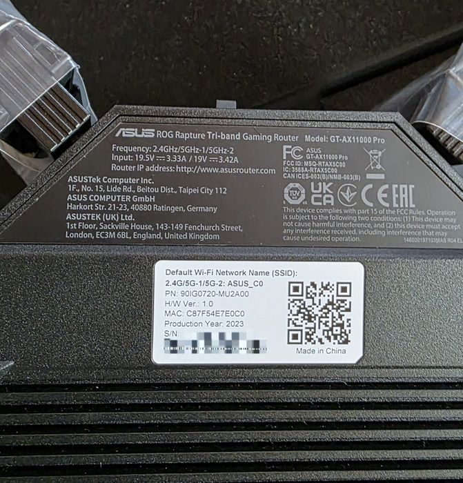 Router Gaming Wireless Asus ROG Rapture GT-AX11000 Pro