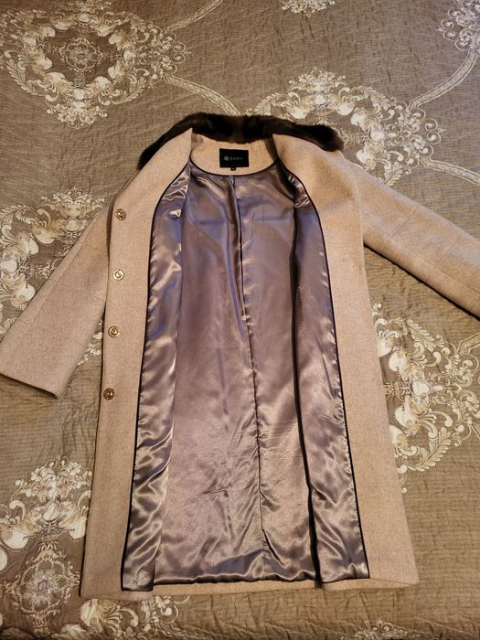 Пальто с норковым воротником