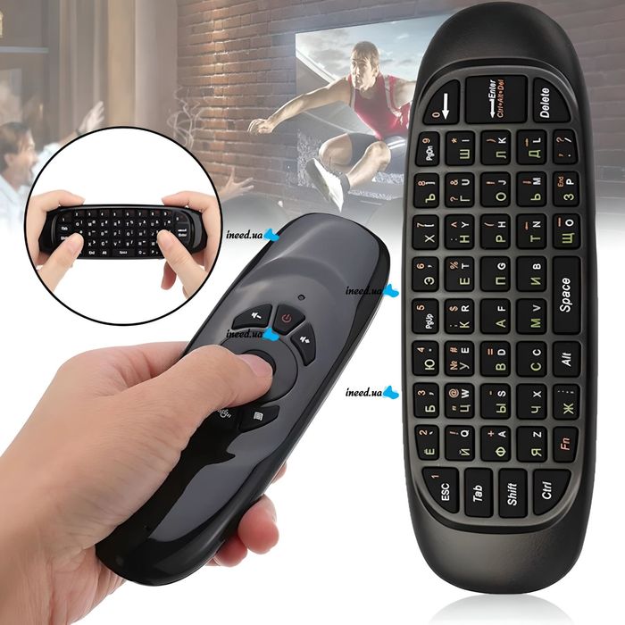 C120 2.4G Mini masofadan boshqarish pulti simsiz zaryadlovchi kompyute