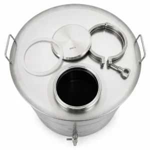 Butoi INOX 150 L cu capac clamp si garnitura, cadou robinet din INOX NOU Garantie Livrare rapida