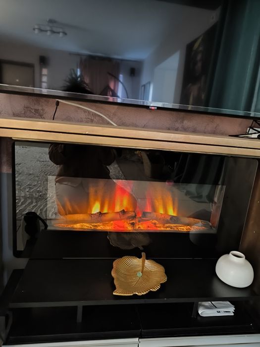 Șemineu electric 90/ 60 cm cu 2 trepte de căldură